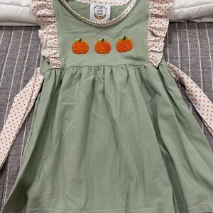 Green Pumpkin Kids Costume Dress